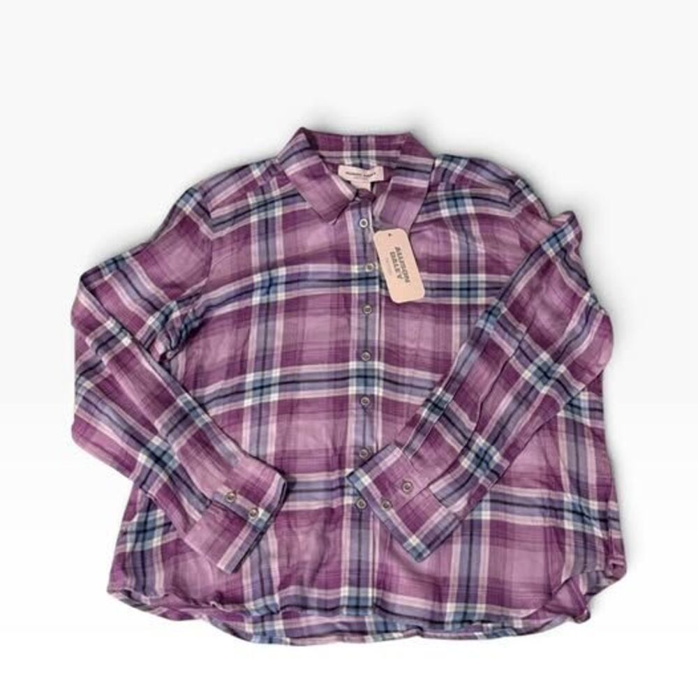Allison Daley Petite Plaid Button-Down Shirt